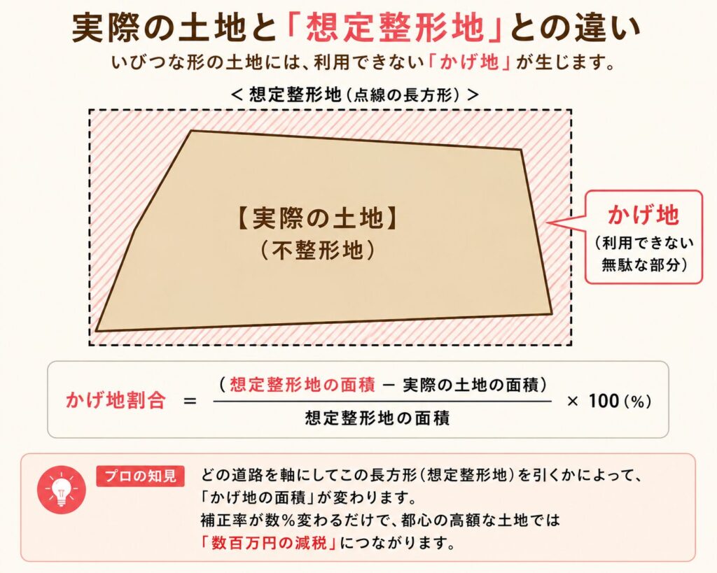 実際の土地と「想定整形地」との違い_相続税で損しない！都心部の特殊な土地
